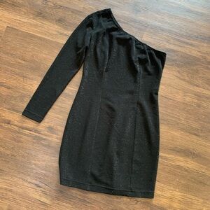 Week by Friday Sparkly Stretchy One-Shoulder Dress